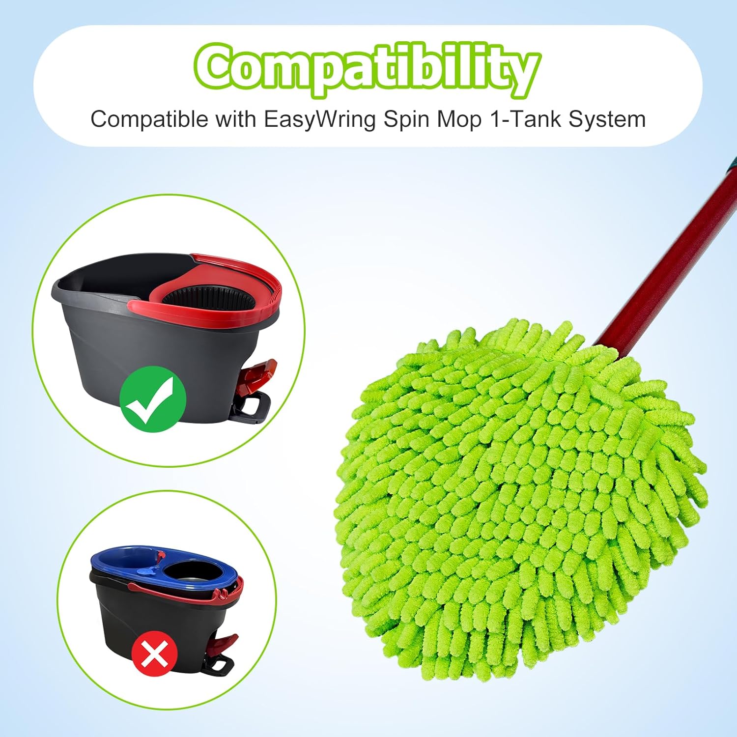 Aiyiried Replacement Mop Heads for O-cedar System