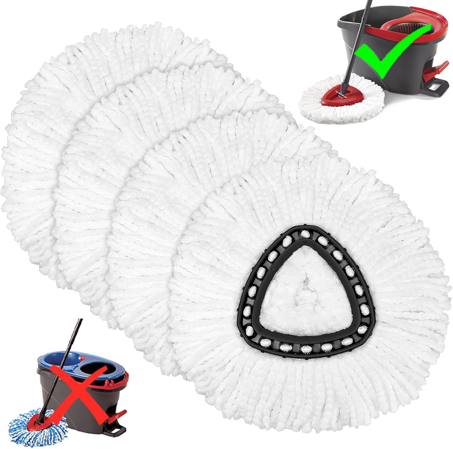 Tidy Monster Easy Wrin Spin Mop Heads Replacement