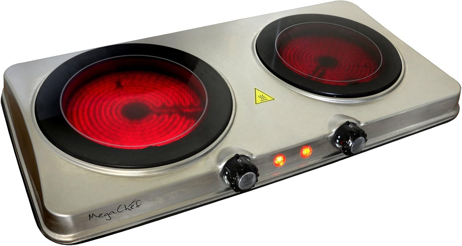 Sturdy Dual Burner Electric Stove Compact Powerful