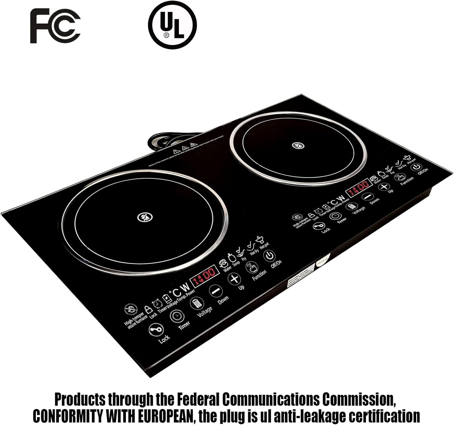 26 110V Electric Cooktop with Touch Control