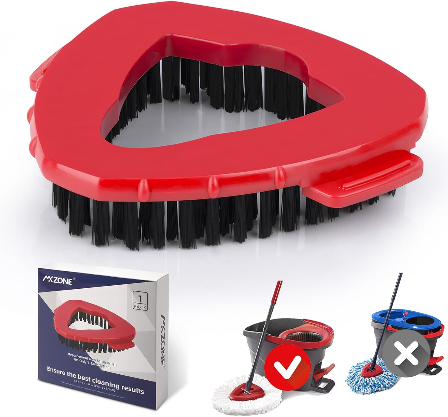 MXZONE Enhanced Scrubber Mop Head for Easy Tile Surface Cleaning