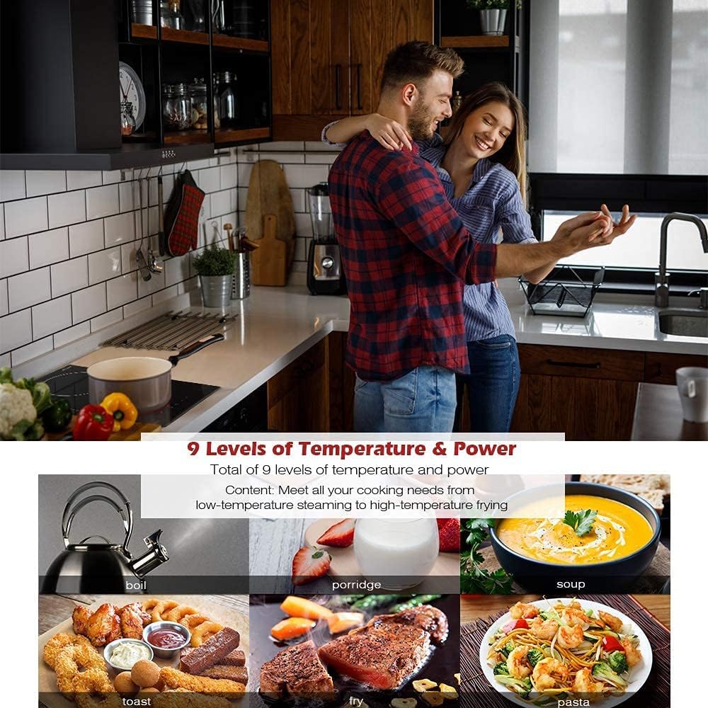 12-inch Electric Cooktop GIONIEN 3000W Touch-Controllable Effortless Cooking