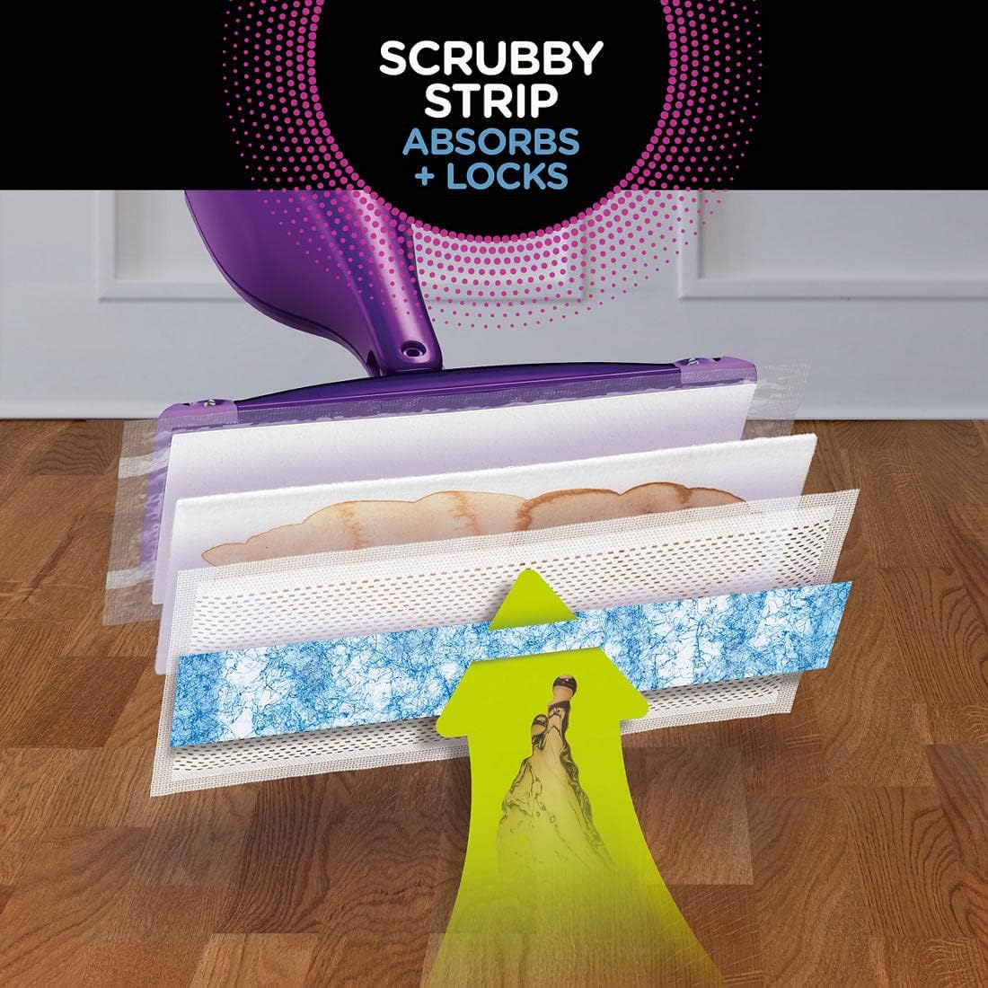 Swiffer WetJet Heavy-Duty Mopping Pad Refill - 30 Count for Scrubbing Power