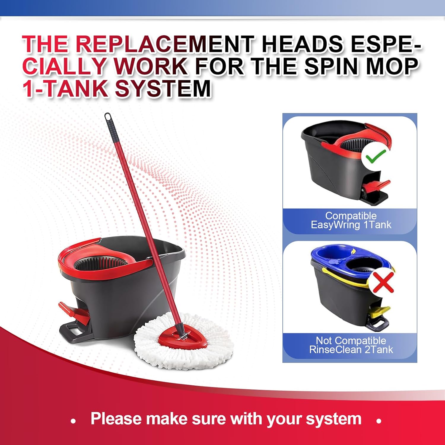 Eco-Friendly Multi-Mention Mop Replacement for Od Cedar 1 Tank System
