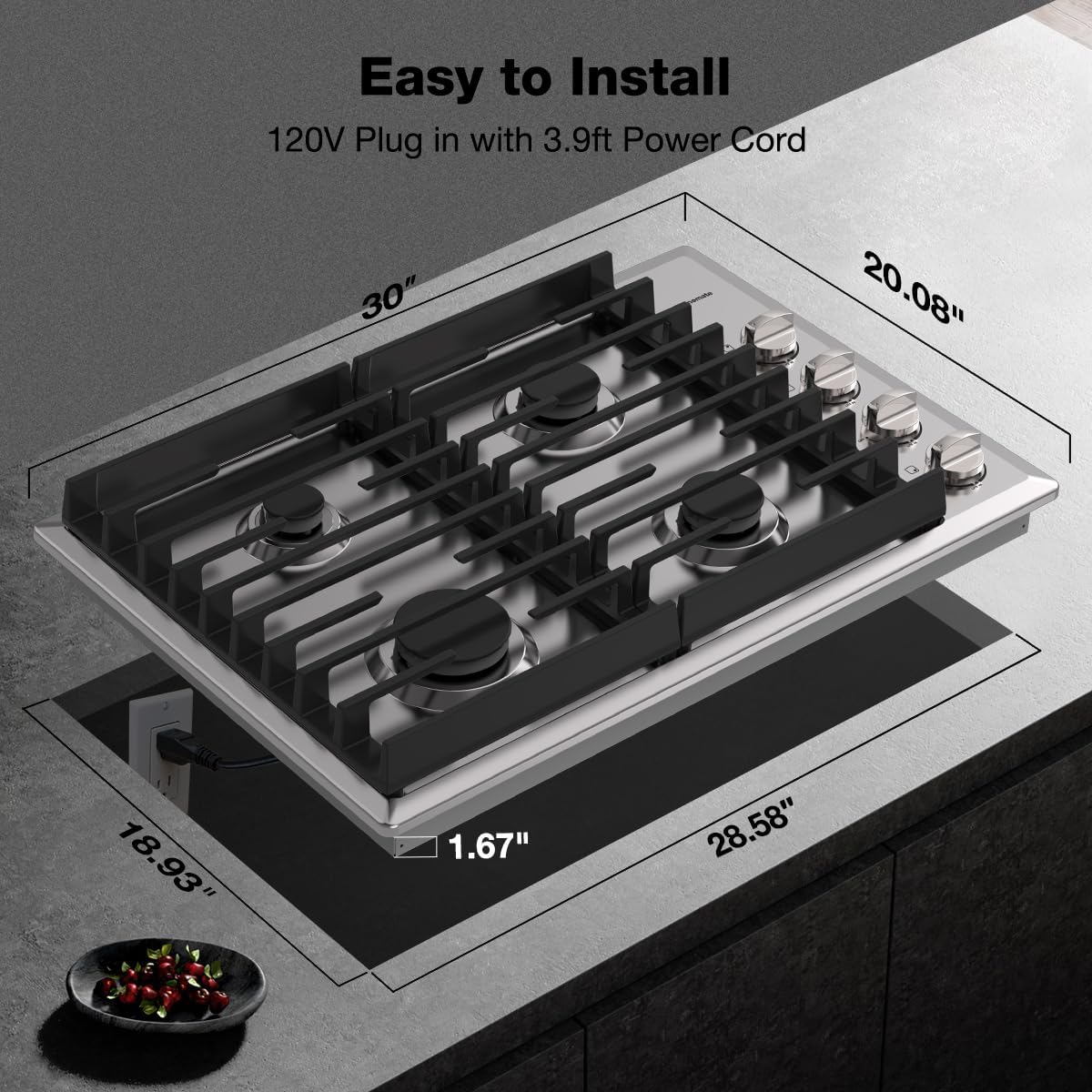 Thermomate 30-Inch Gas Cooktop