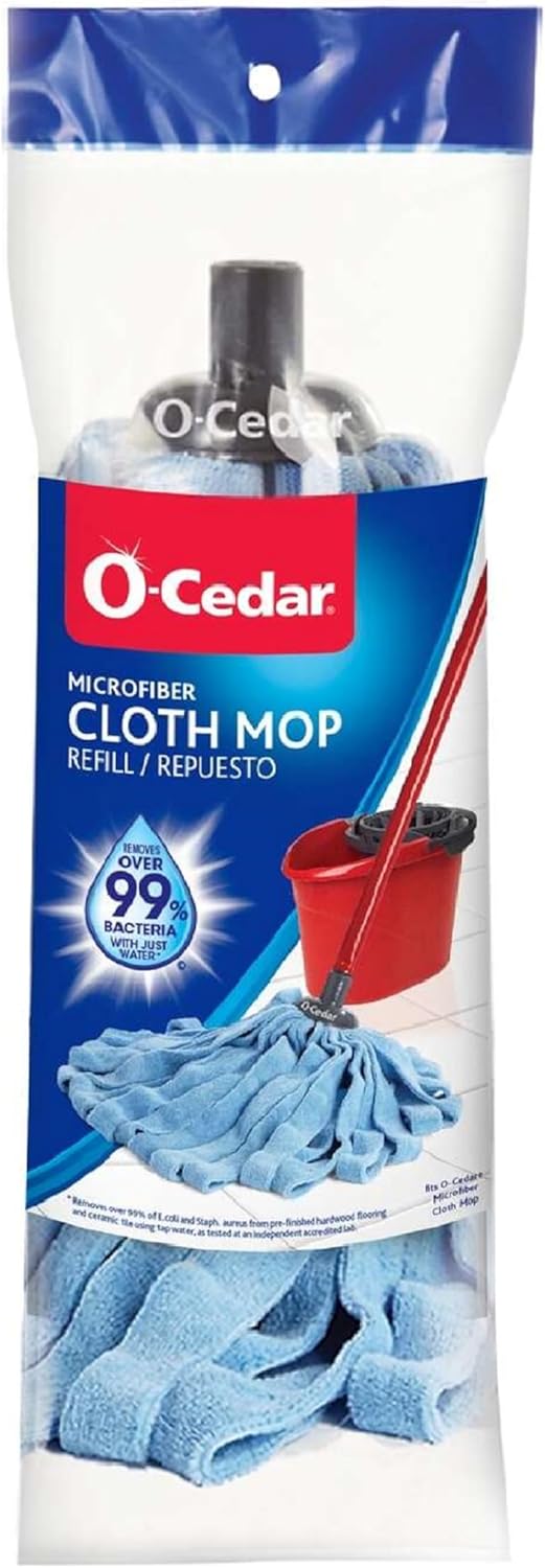 O-Cedar Microfiber Cloth Mop Refill Blue 600-Use