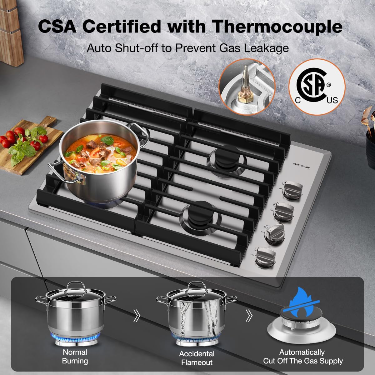 Thermomate 30-Inch Gas Cooktop