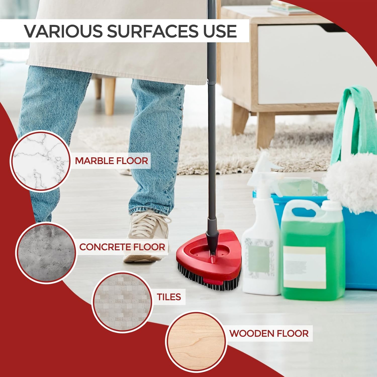 High-Quality Scrub Brush Set for Mopping