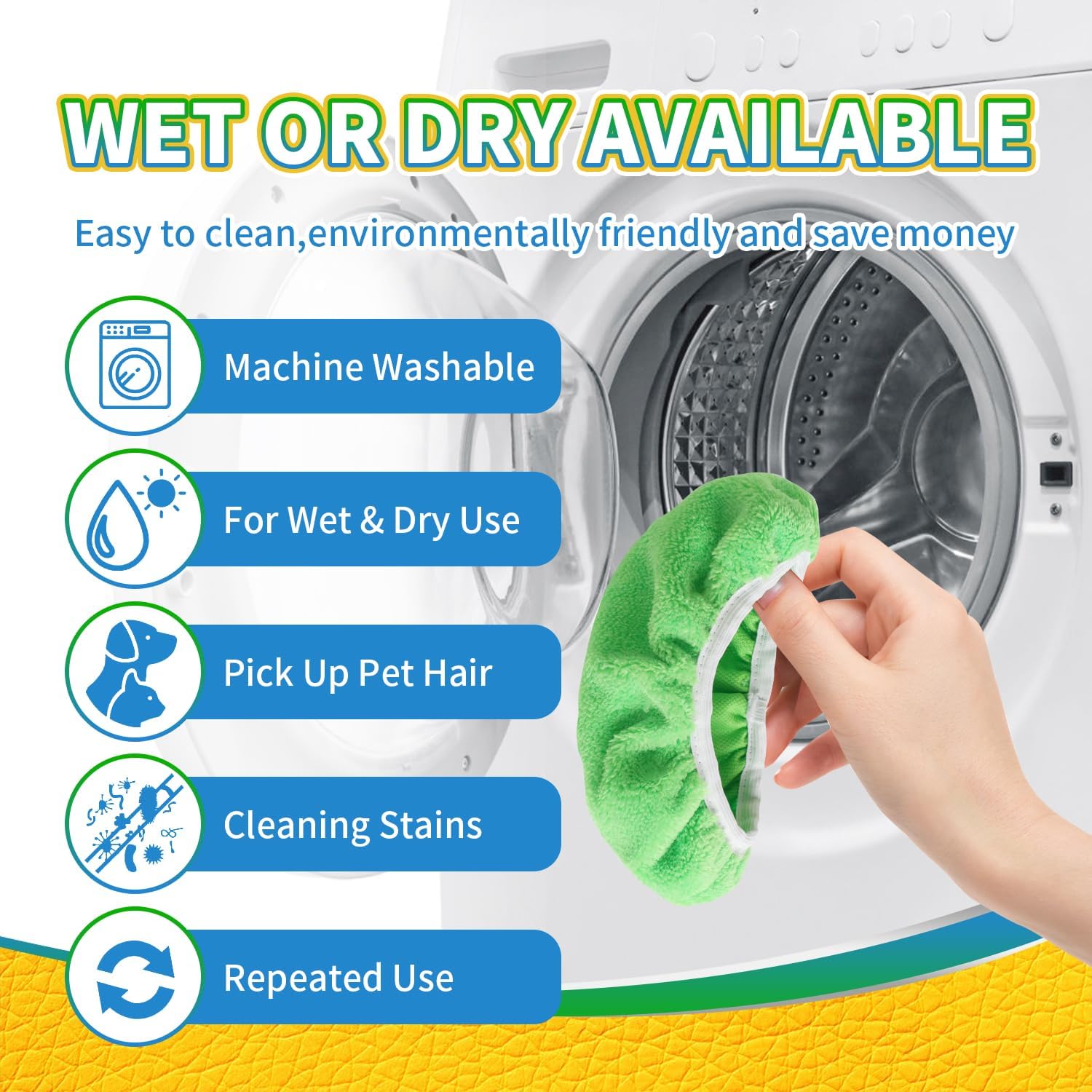 Reusable Chenille Mop Pads for Swiffer Sweeper 10-Piece Set
