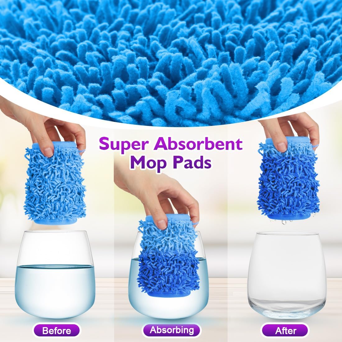 Reusable Mop Pads - Gentle on Floors Perfect for Pets