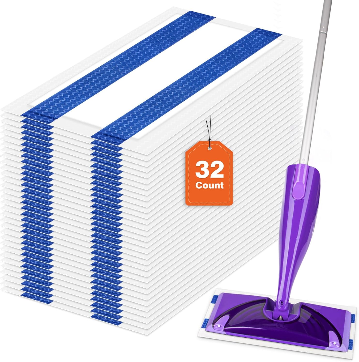 HOMEXCEL - Durable Dry Floor Mop Pads Swiffer WetJet Compatible