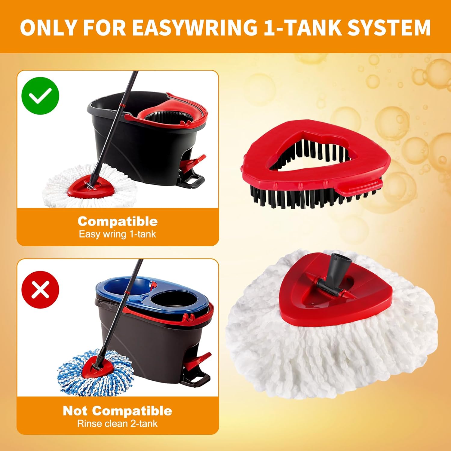 Microfiber Mop Heads for YZJAJZY 1 Tank Spin Mop