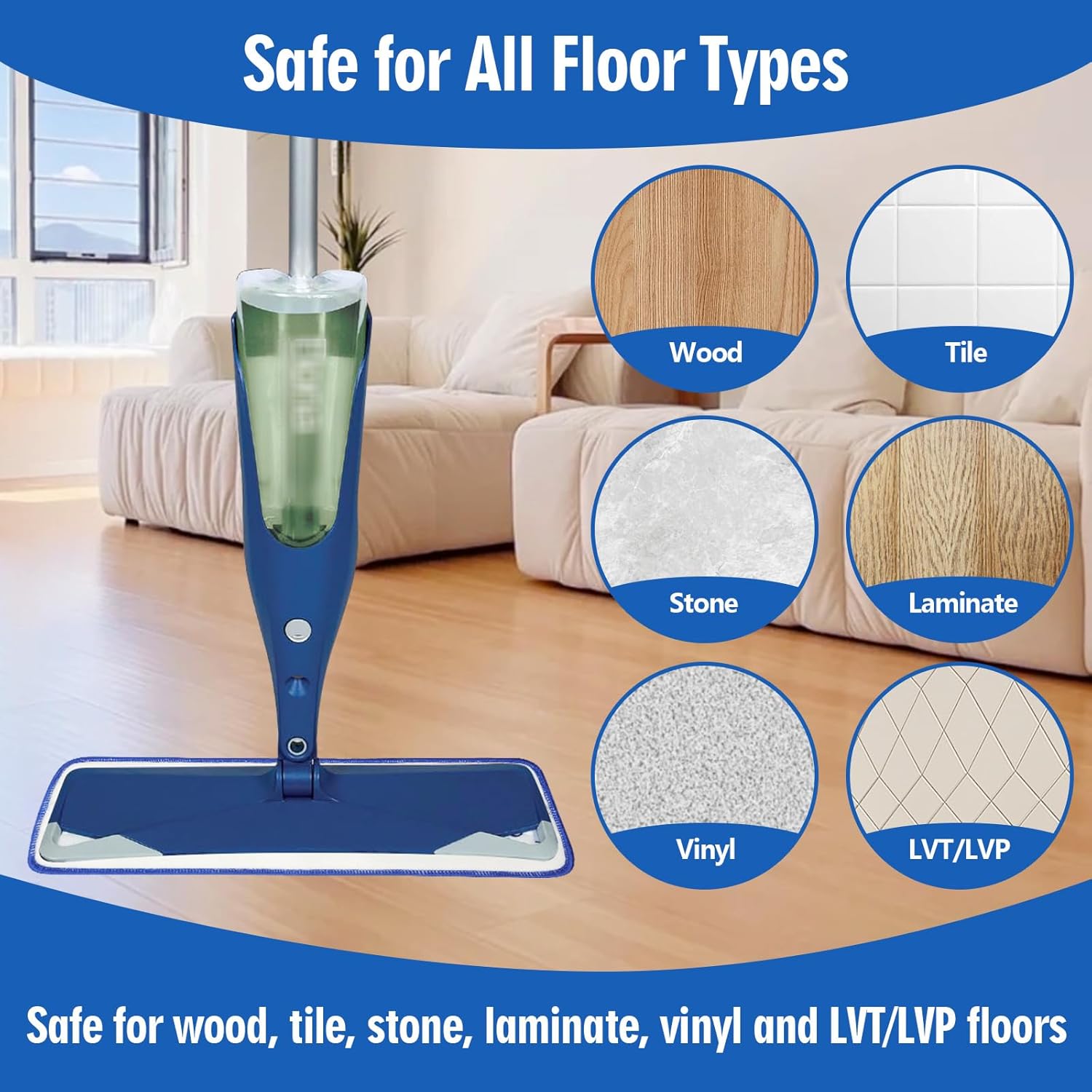 Gazeer 8-Pack Microfiber Mop Pad Set Easy to Use
