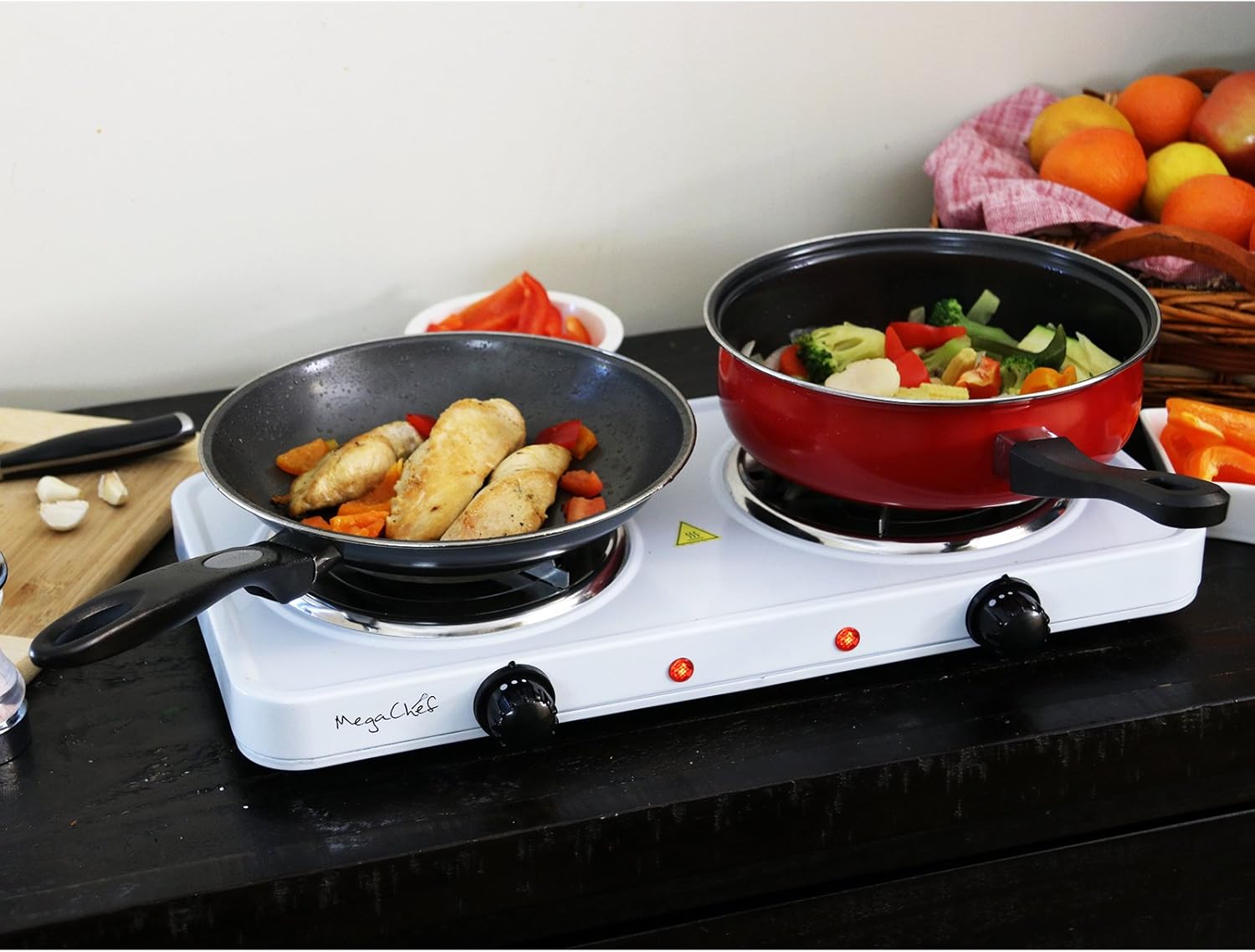 MegaChef Portable Dual Electric Cooktop