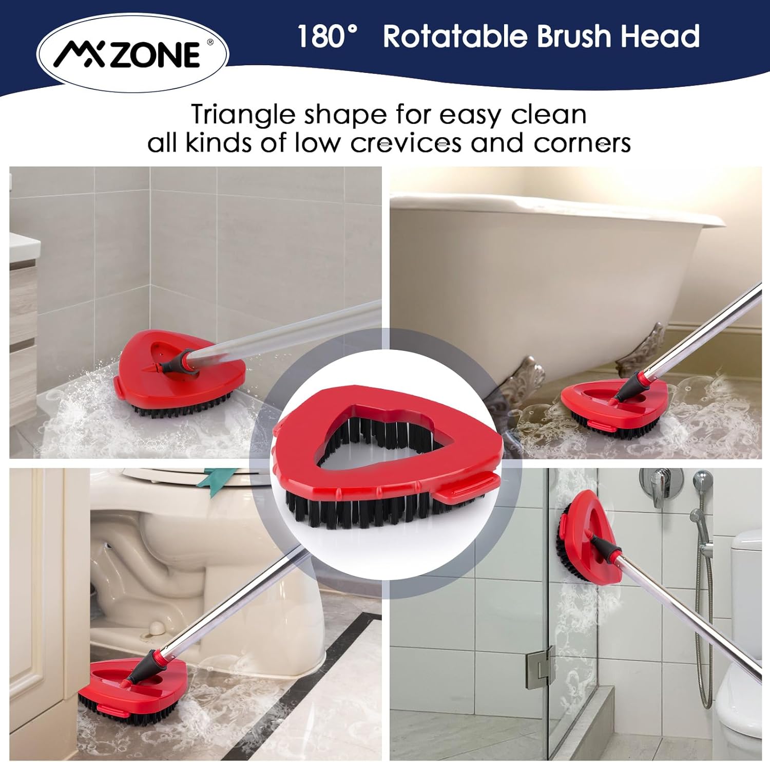 MXZONE Enhanced Scrubber Mop Head for Easy Tile Surface Cleaning