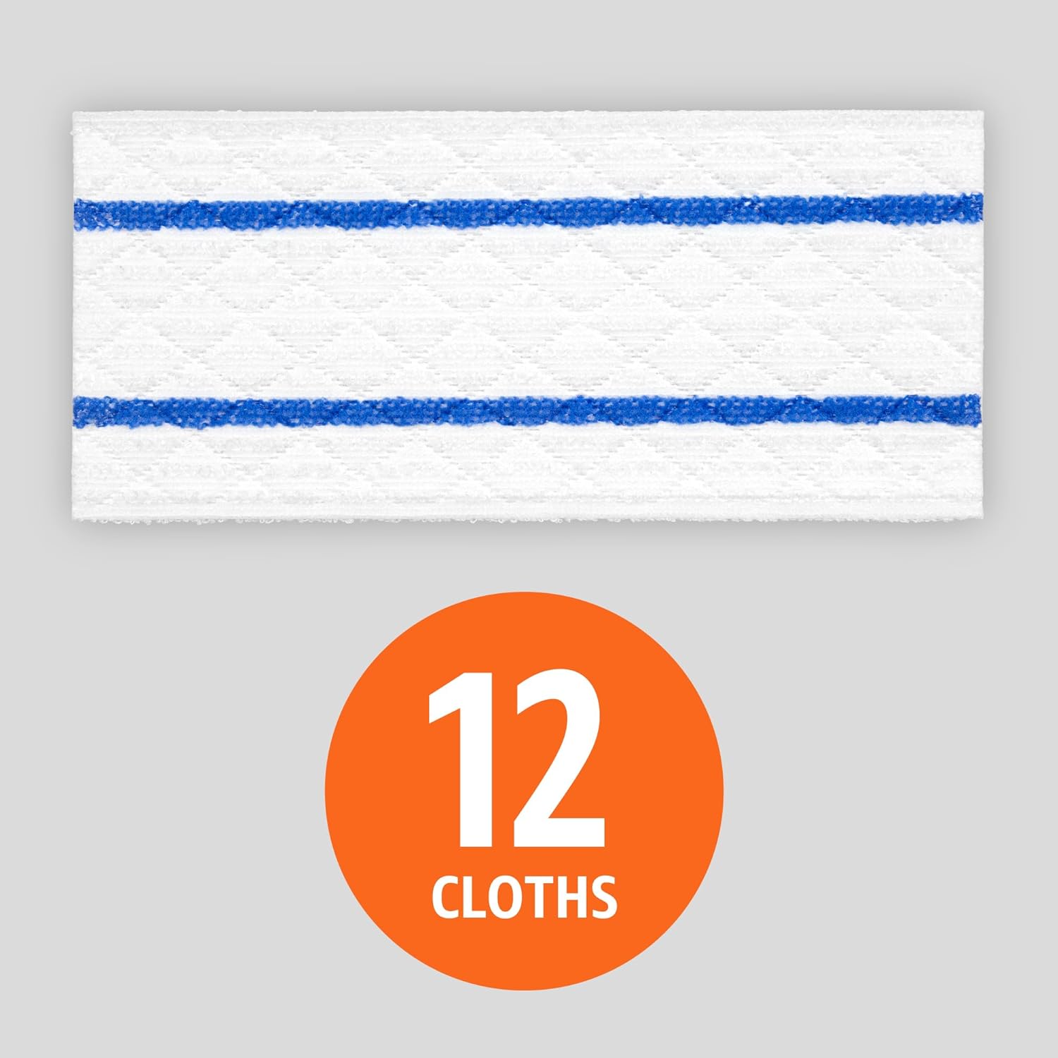 Amazon Basics Mop Heads Replacements - 12 Count Wet Mopping Cloth Refills