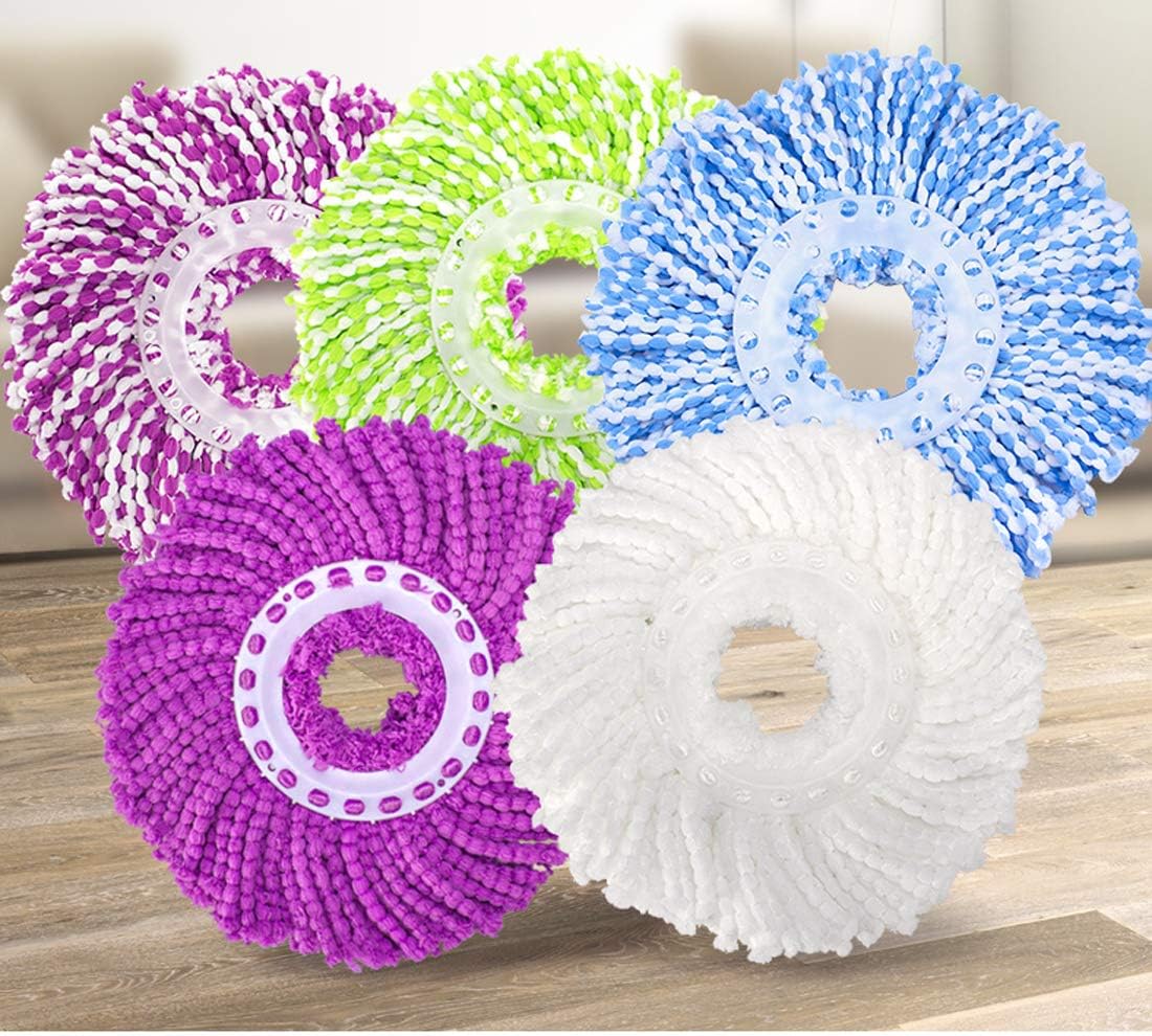 5-Piece Magic Mop Microfiber Replacement Heads - 360 Spin Mops