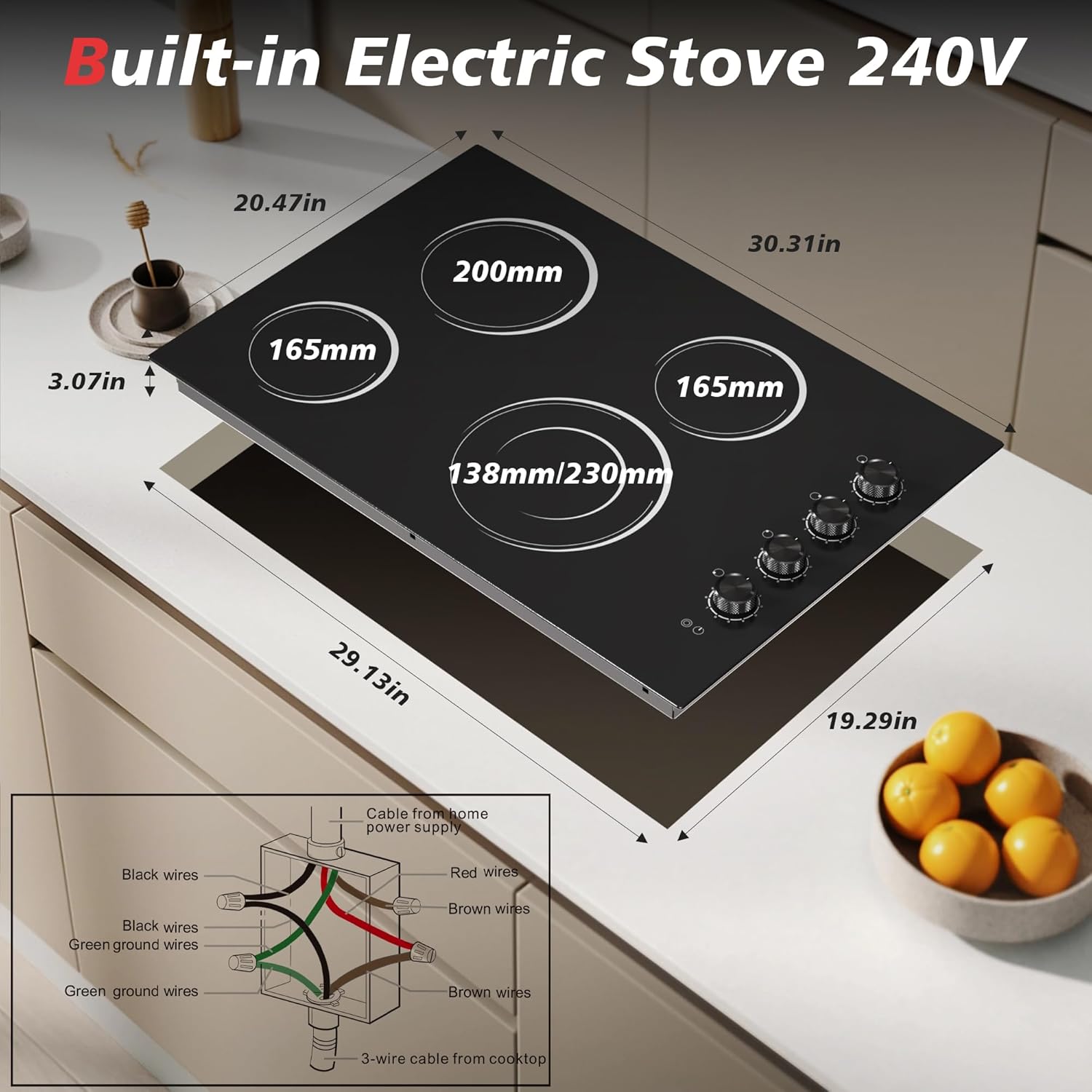 Nefaracy 30-Inch Electric Cooktop