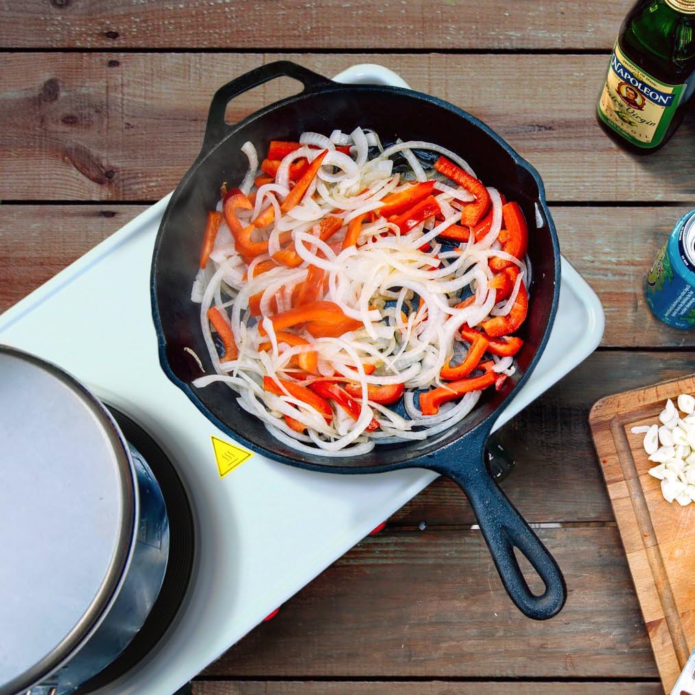 MegaChef Dual BurnerCompact Portable Electric Cooktop for On-the-Go Cooking