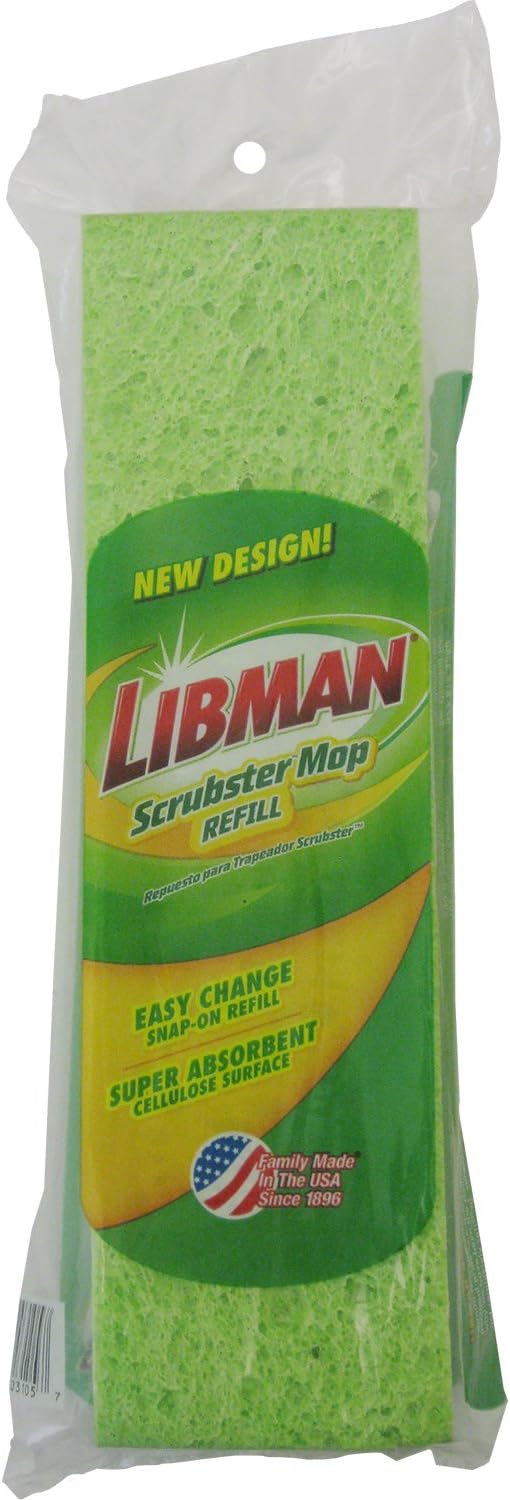 Libman Premium Microfiber Scrubster Mop Refill Pack of 1 Green