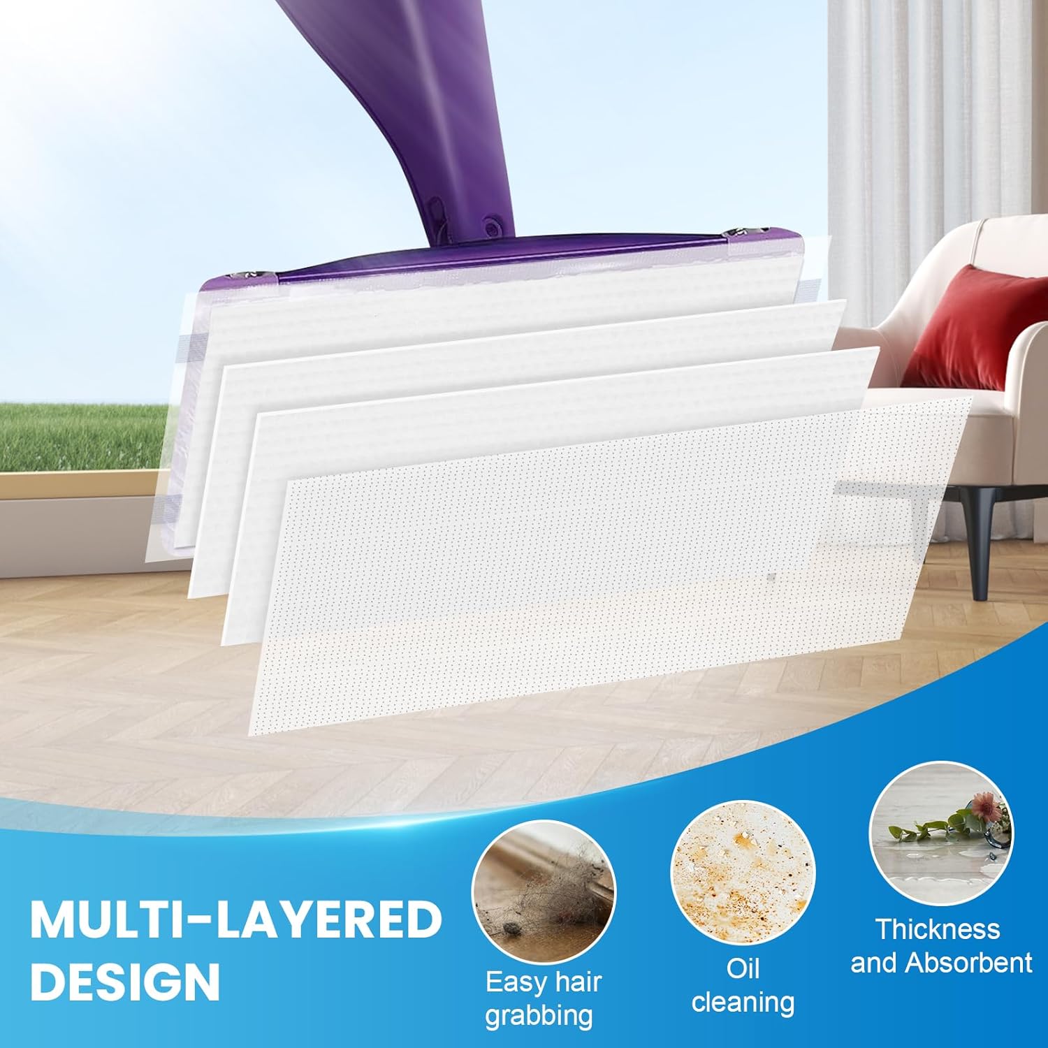 36-Pack Mop Pad Refill for Swiffer Wet Jet Spray Mop