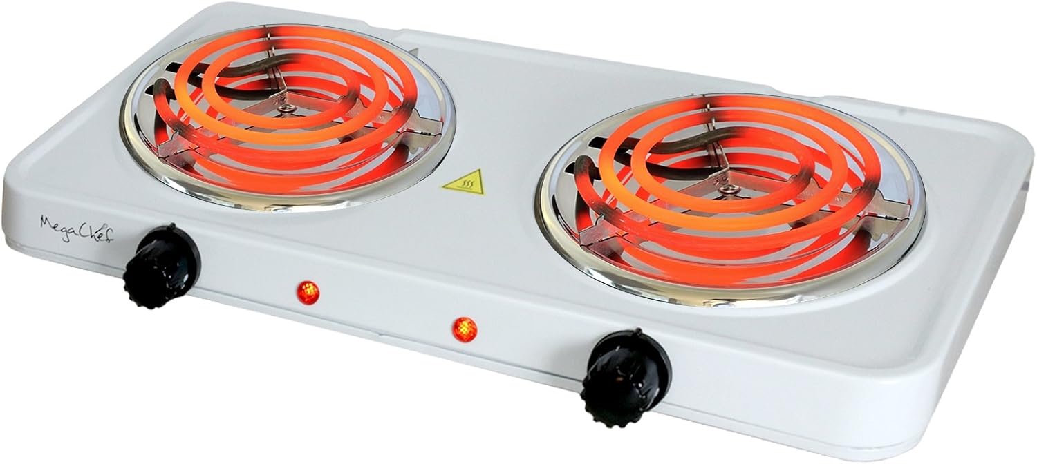 MegaChef Portable Dual Electric Cooktop