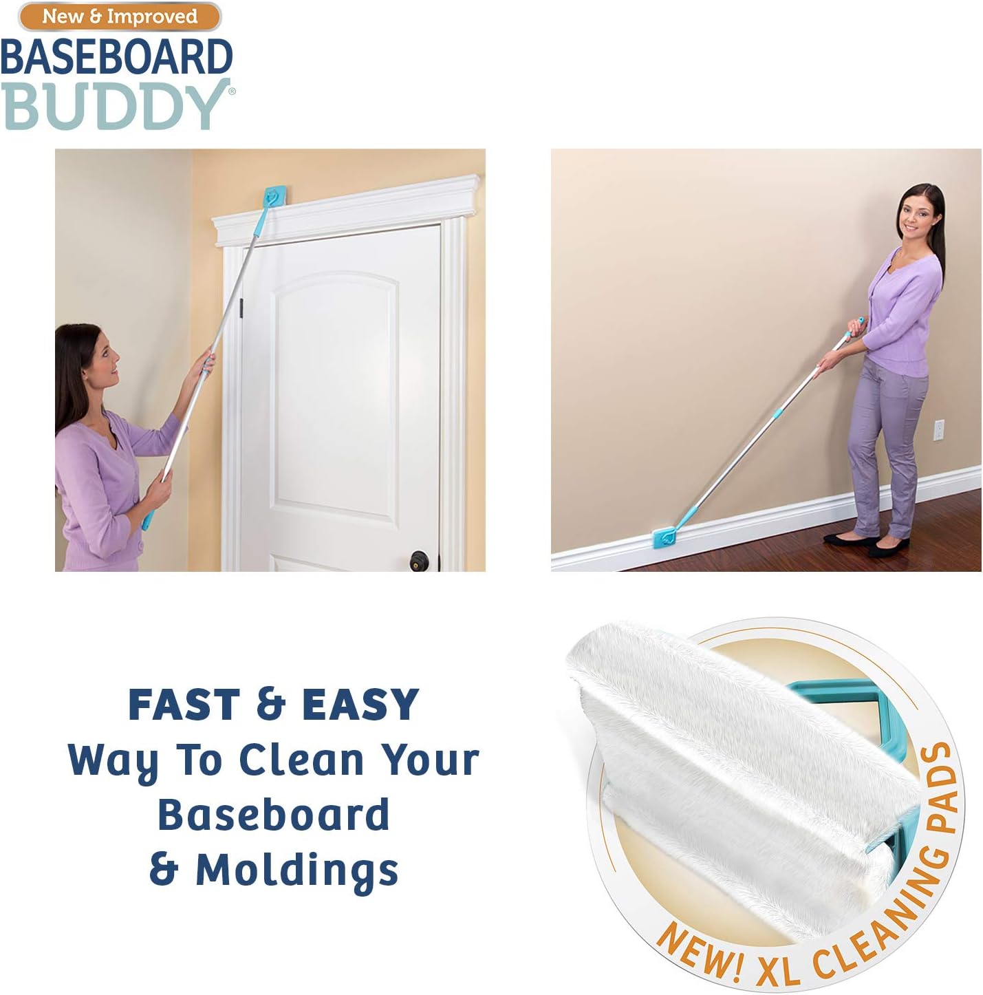 Baseboard Buddy 20 Pack Microfiber Replacement Pads