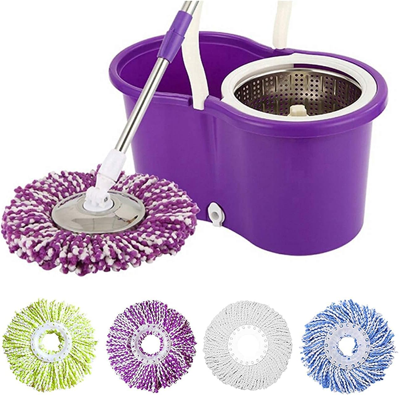 5-Piece Magic Mop Microfiber Replacement Heads - 360 Spin Mops
