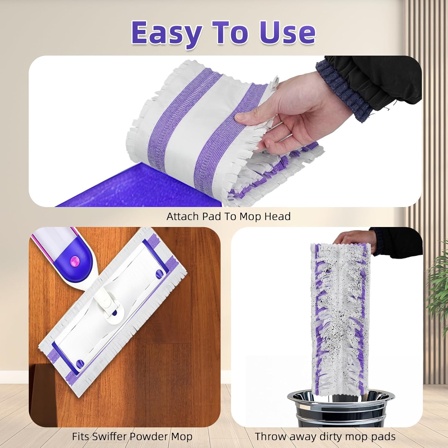 15-Pack Disposable Mopping Pads for Swiffer PowerMop