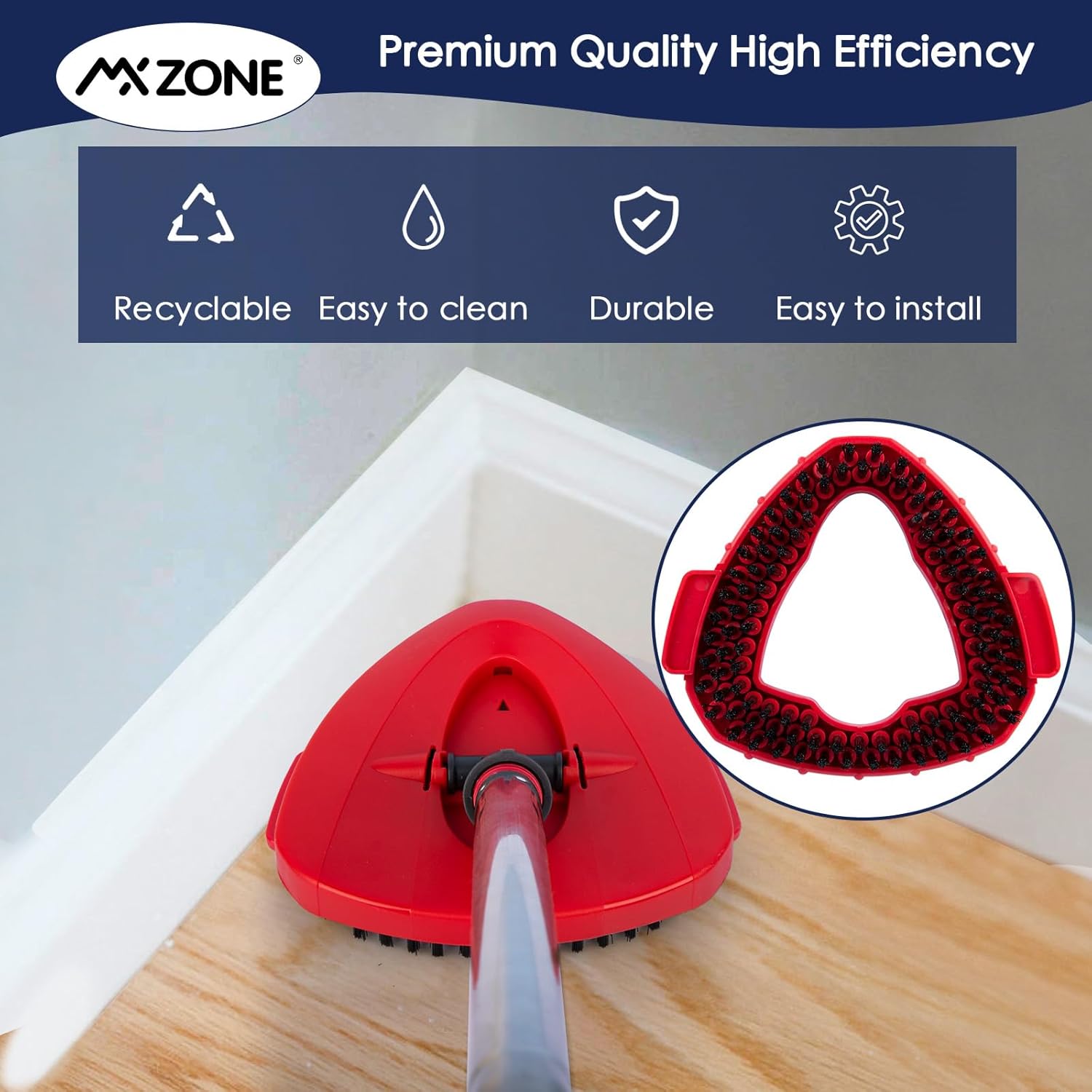 MXZONE Enhanced Scrubber Mop Head for Easy Tile Surface Cleaning