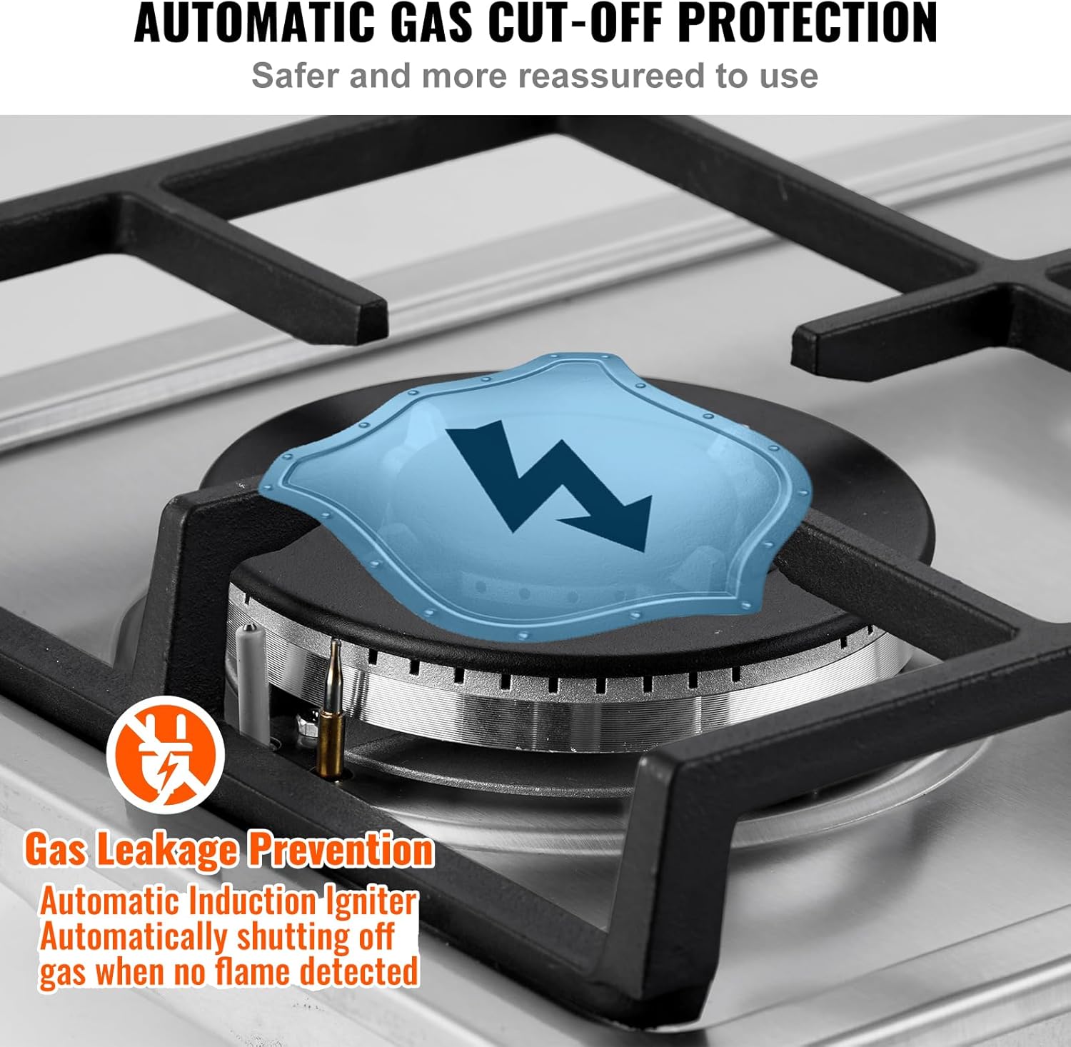 Efficient Dual Fuel Gas Cooktop