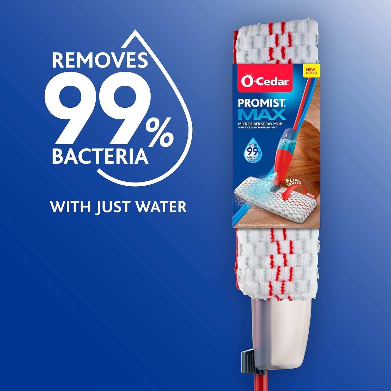 Effortless O-Cedar MopTop99 Bacteria-Free Cleaning