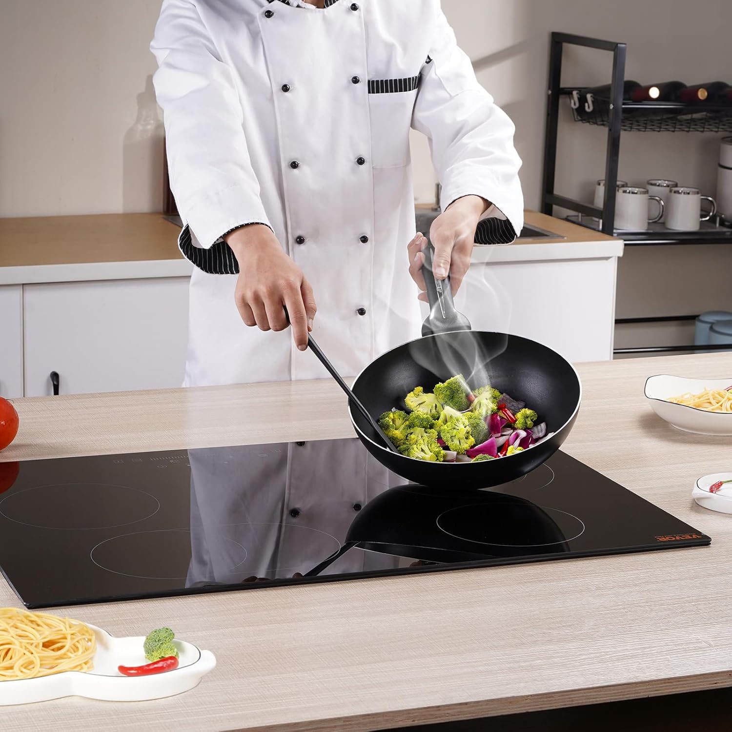 4-Burner Electric Cooktop Sensor Touch Control 30 Space Saving 240V