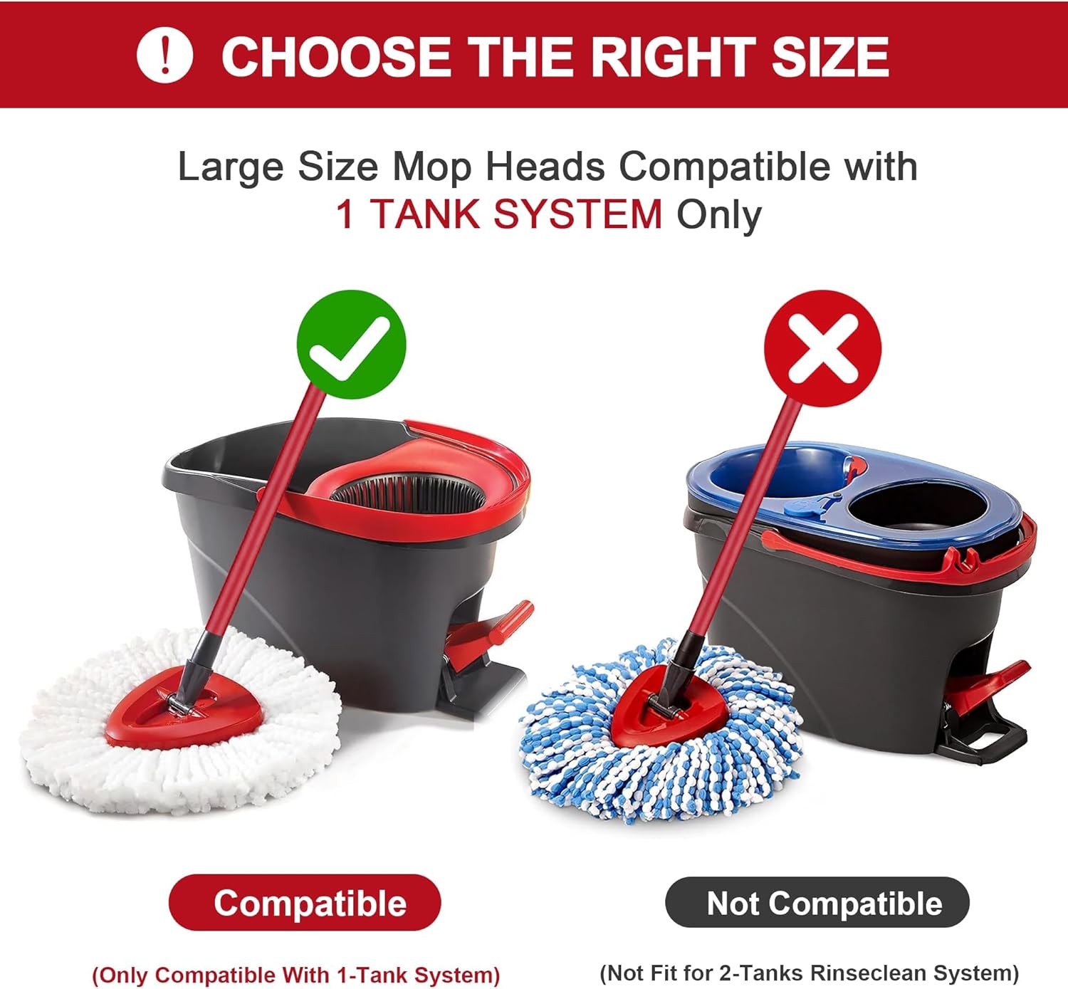 Tidy Monster Easy Wrin Spin Mop Heads Replacement