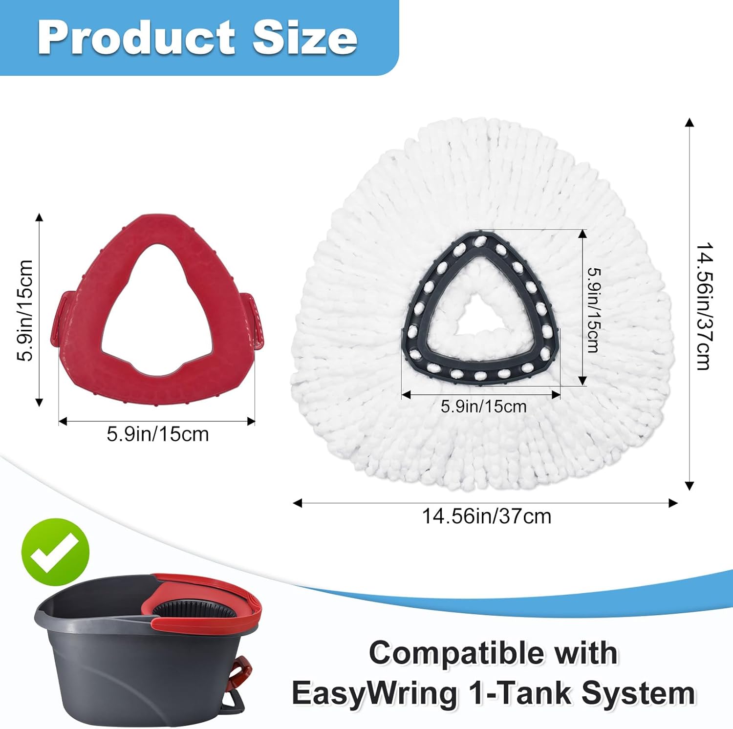 High-Quality Mop Heads for O Cedar EasyWring 1 Tank System