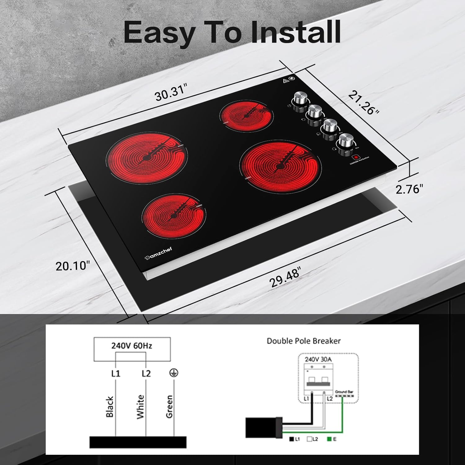 30 Inch Electric Cooktop With 4 Burners for Your Kitchen Needs