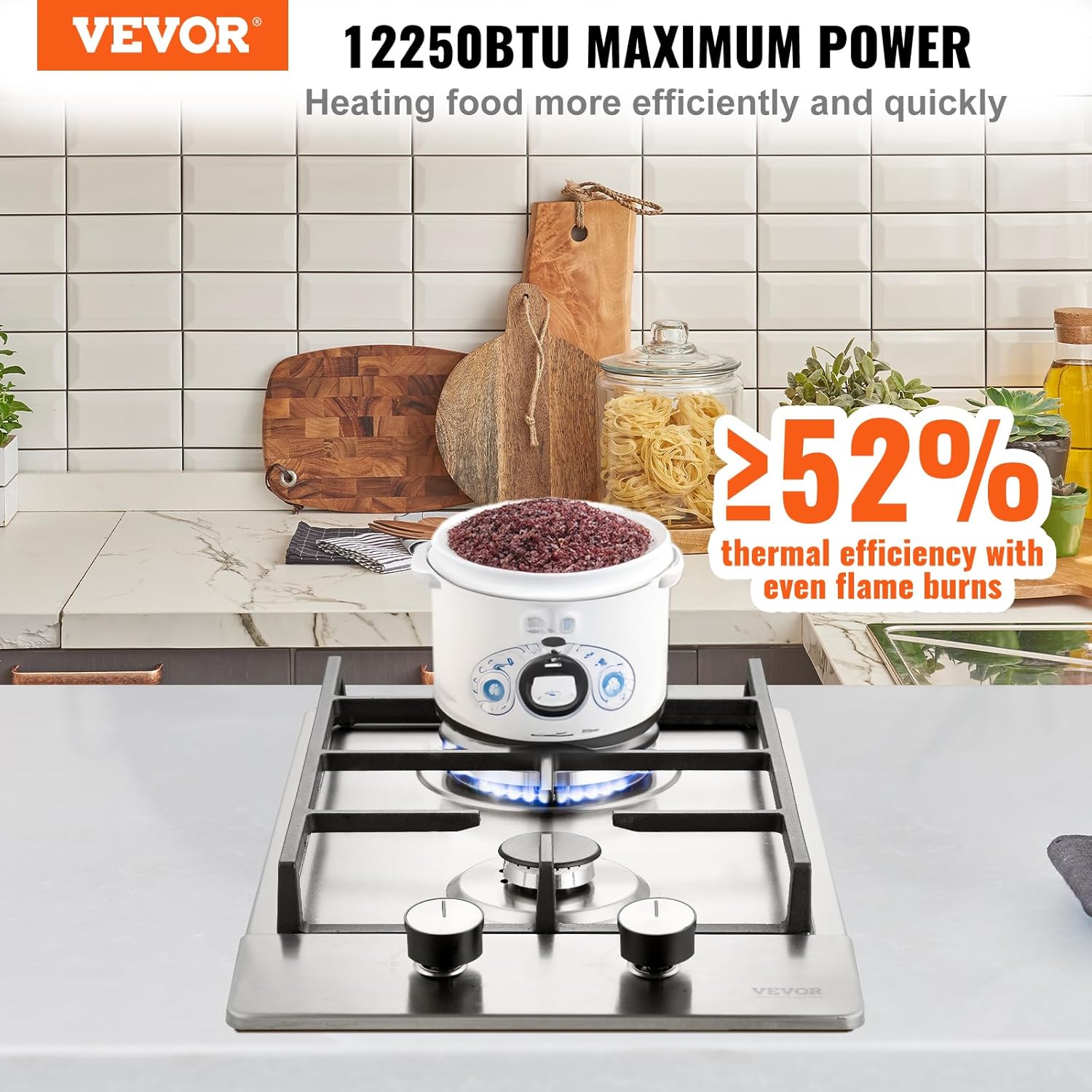 Efficient Dual Fuel Gas Cooktop