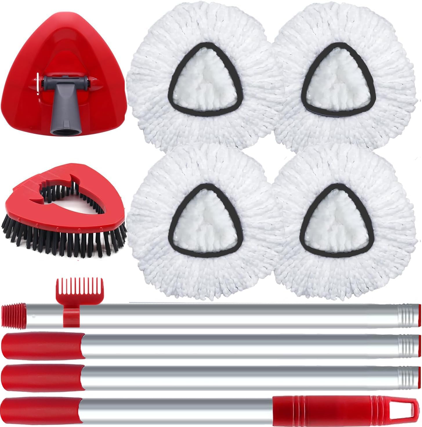 Replacement Heads and Brush Set for O Cedar EasyWring Mop System