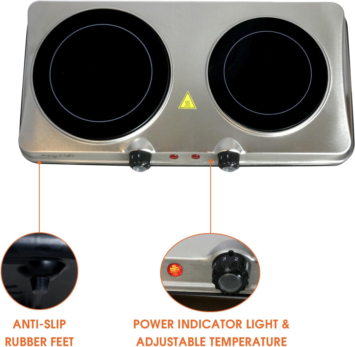 Sturdy Dual Burner Electric Stove Compact Powerful
