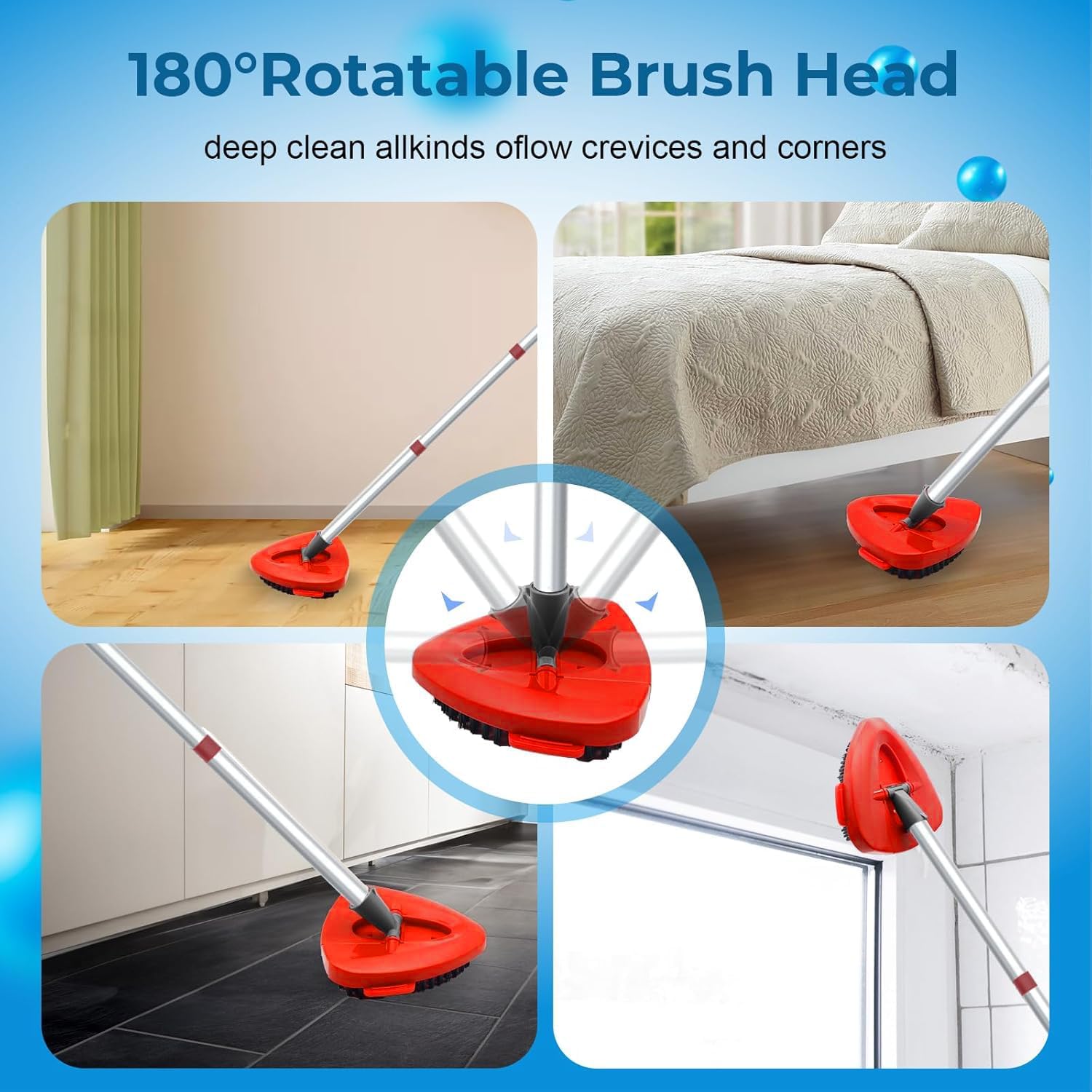 WAKAYOYO Replacement Scrub Brush Head for Cedar EasyWring 1 Tank Mop