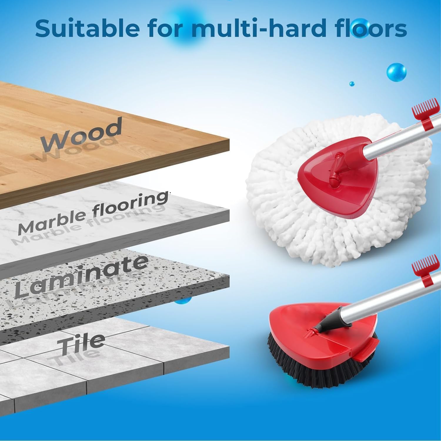 Ultimate Easy Replaceable Spin Mop Head for WAKAYOYO Microfiber Spin Mop
