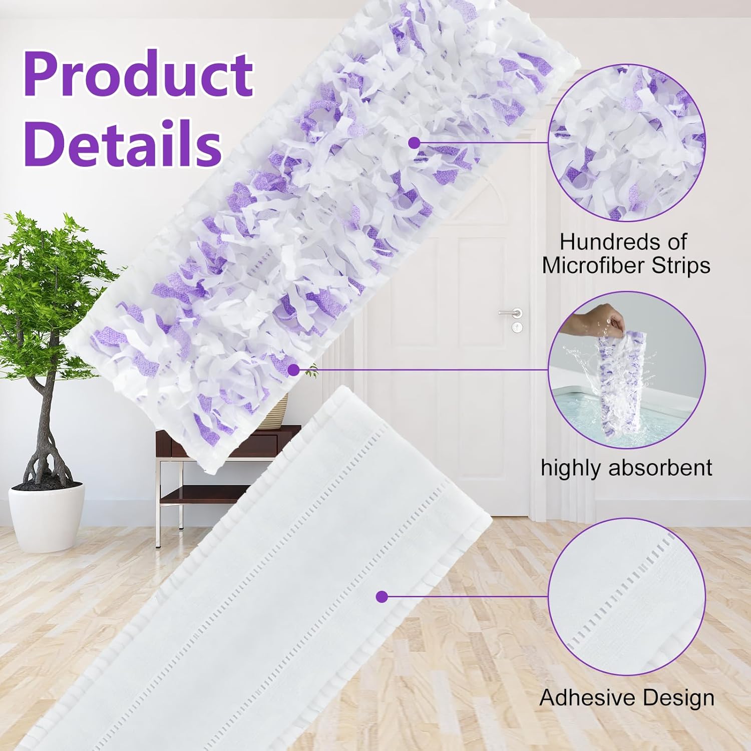 30 Power Mop Pads for Swiffer Multi-Surface Wood Mops