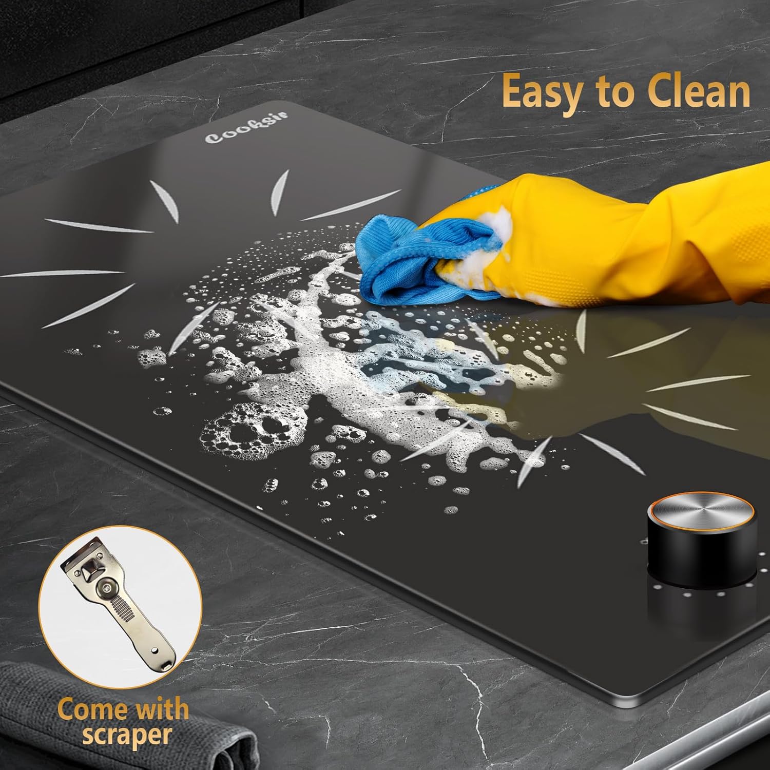 Compact Powerful 2-Burner Electric Cooktop for Home Camping
