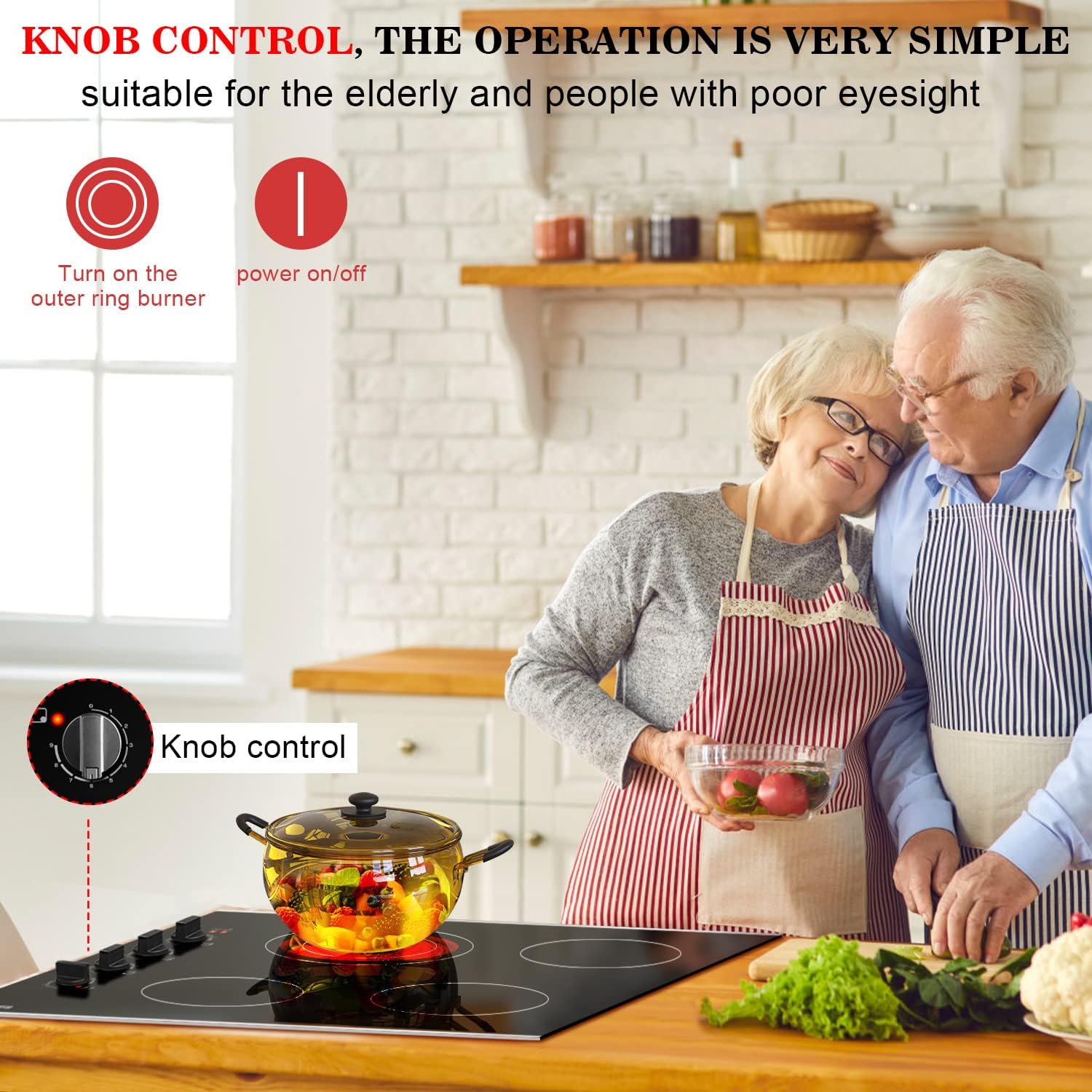 Secure 30-inch Electric Cooktop Built-In Safety