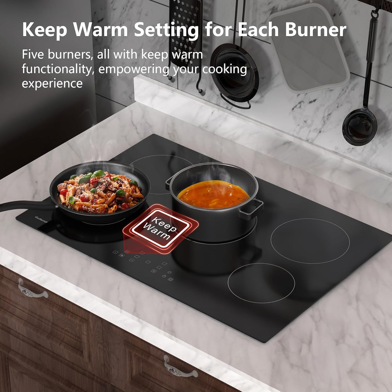 30 Inch Electric Cooktop with 5 Burners