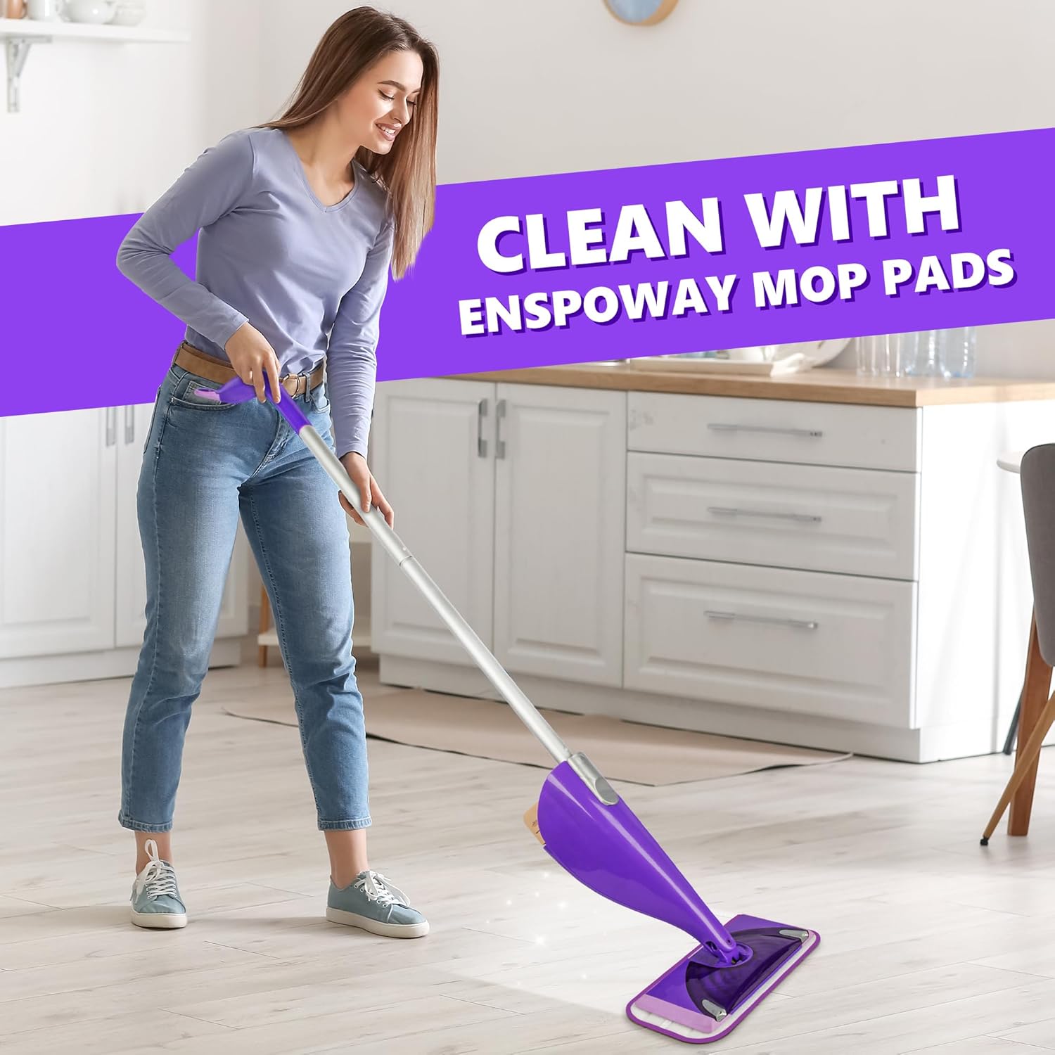 6-Piece Reusable Mop Pads for Swiffer Wet Jet