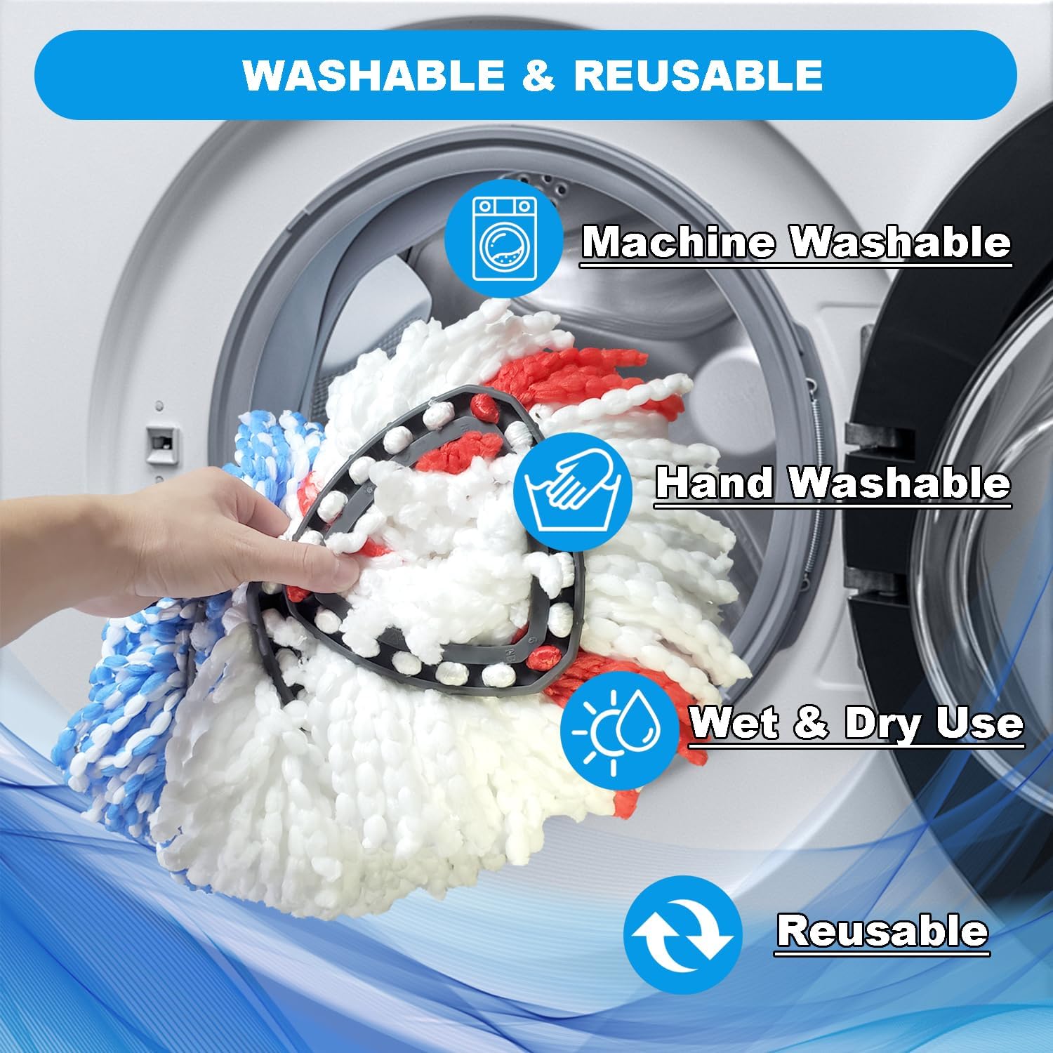 O-Cedar Spin Mop Replacement Head Super Soft Microfiber Machine Washable