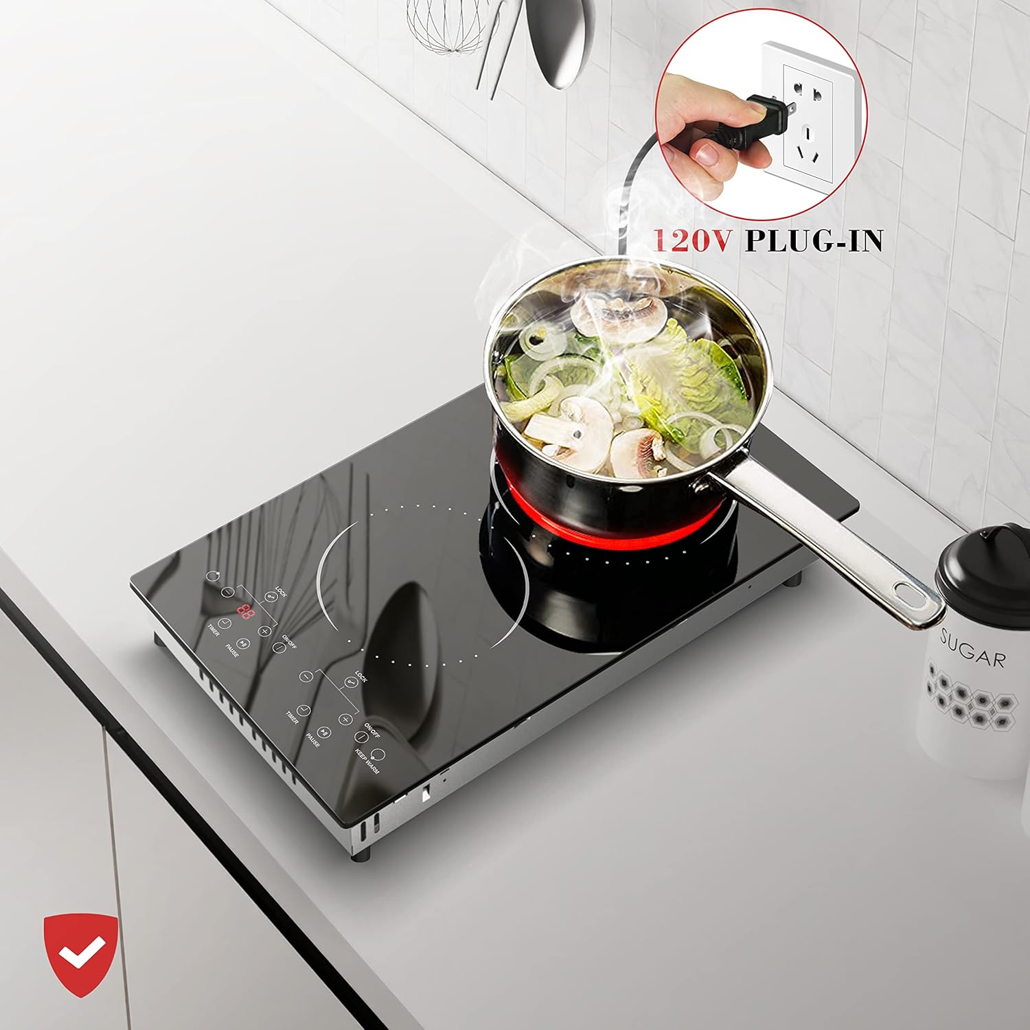 2-Burner Plug-In Electric Cooktop