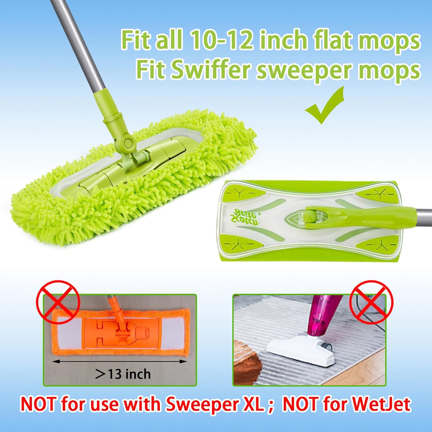 Unoutur Reusable Dry Sweeping Cloths for Swiffer Mops