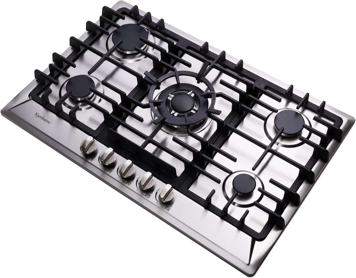 Versatile 5-Burner Stainless Steel Gas Cooktop